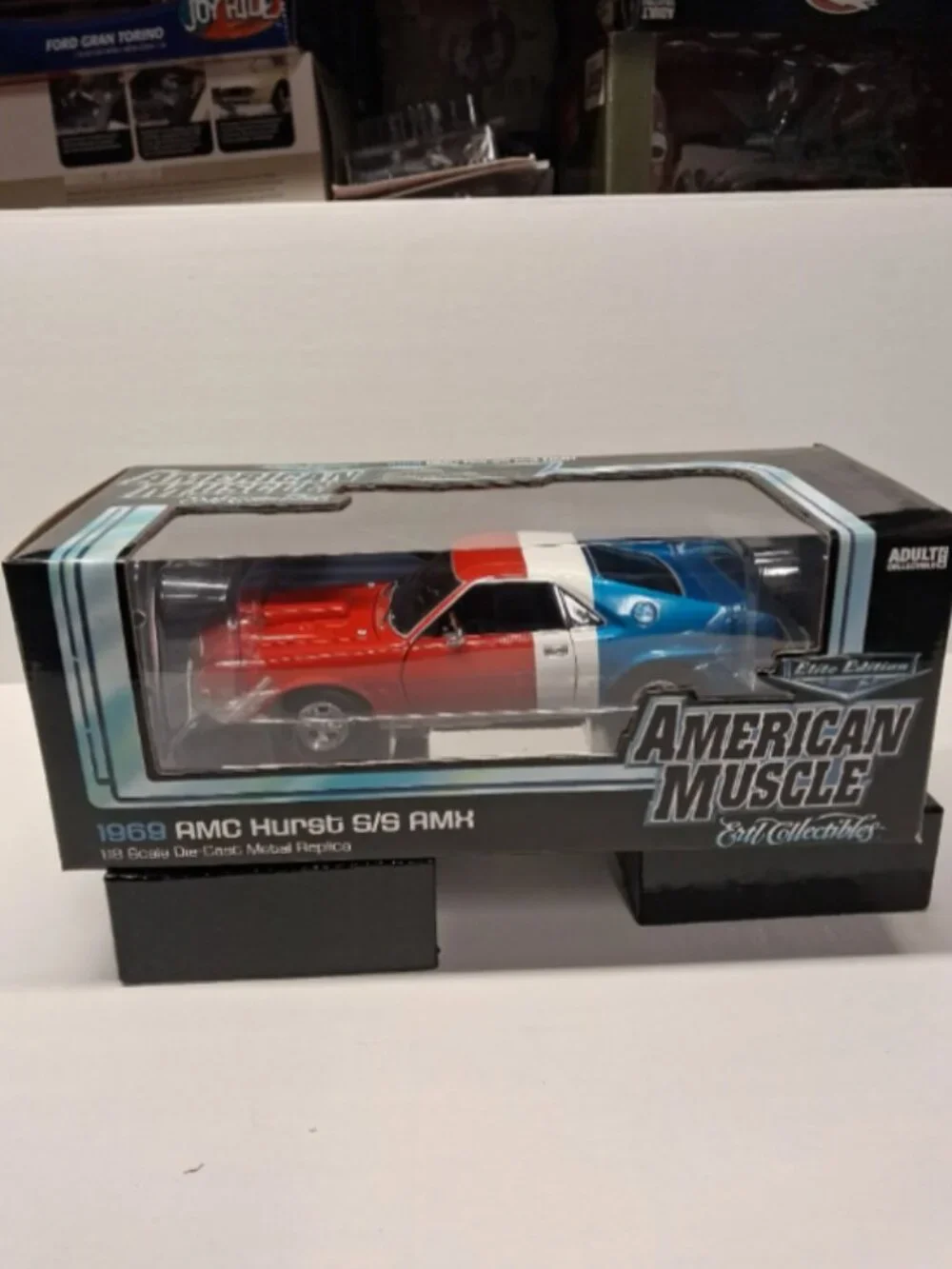 1:18 Ertl/AW Elite Red/White/Blue 1969 AMC HURST S/S AMX 1/500 2008 release